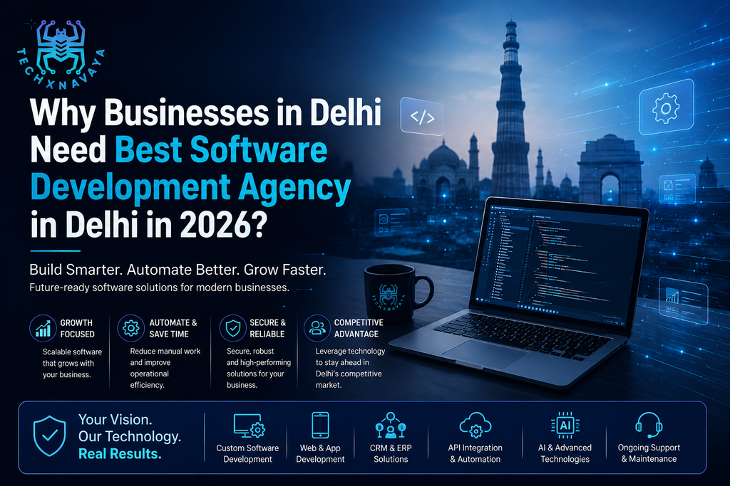 Why Businesses in Delhi Need best software development agency in Delhi in 2026